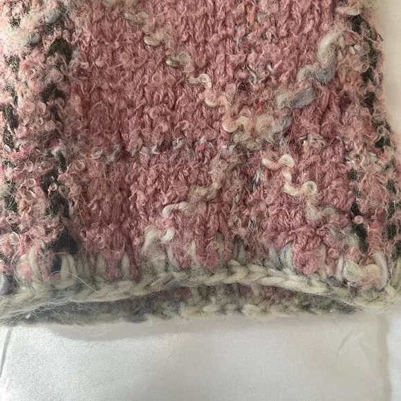 Sigrid Olsen Pink and Black Plaid Boucle Jacket/Coat - Picture 5 of 8